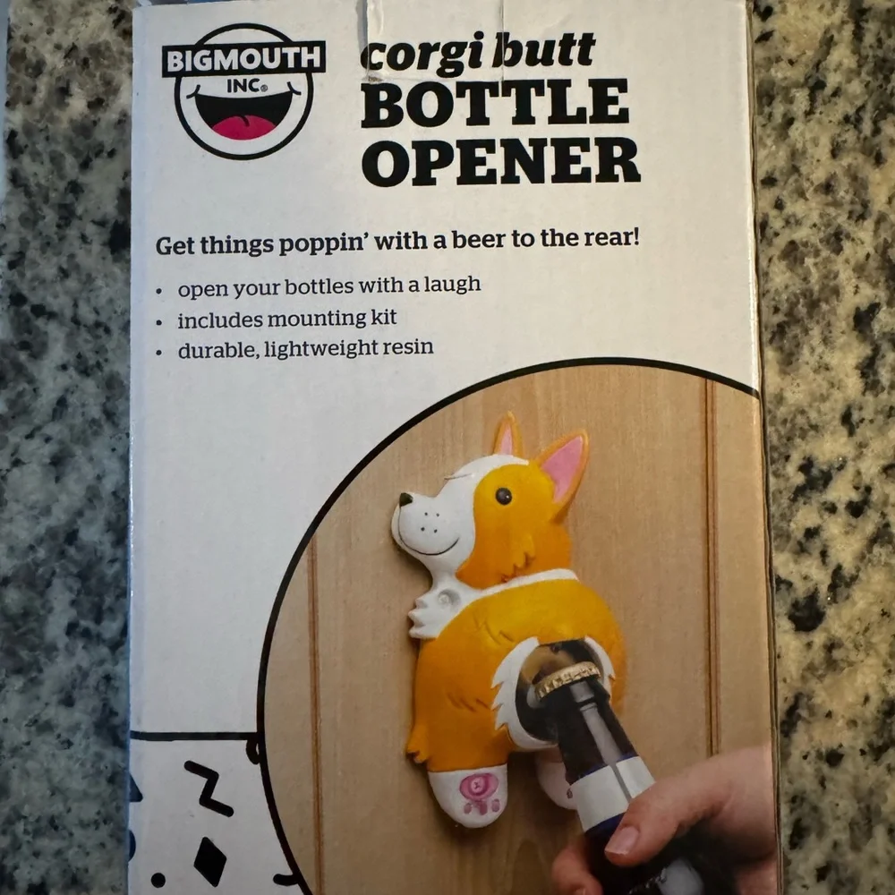 Corgi Bottle Opener - box and screws all included